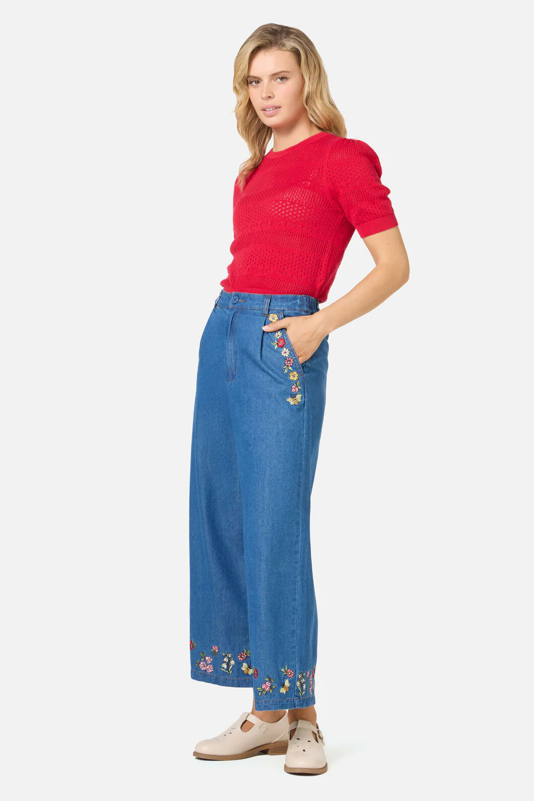 Libby Bee Denim Culotte - Image 4