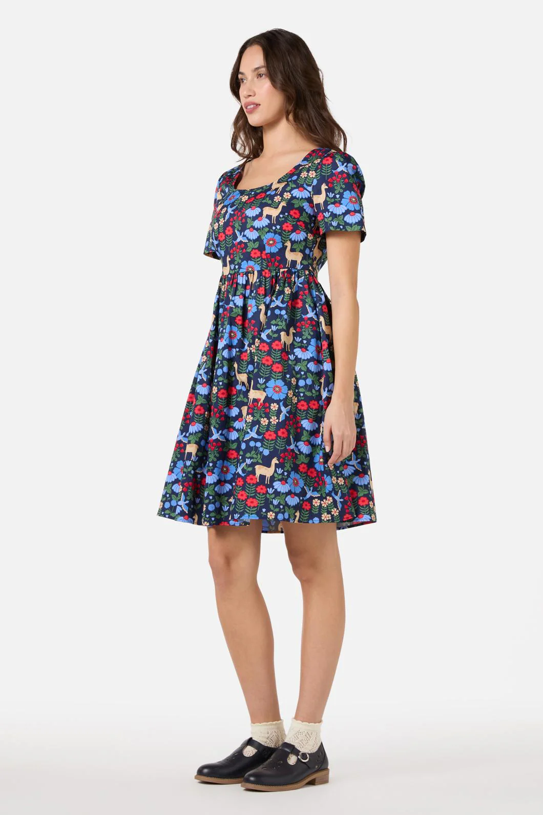 Llama Short Sleeve Dress - Image 5