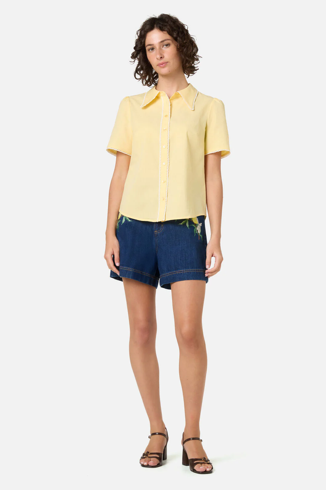 Lucy Retro Short Sleeve Blouse - Image 9