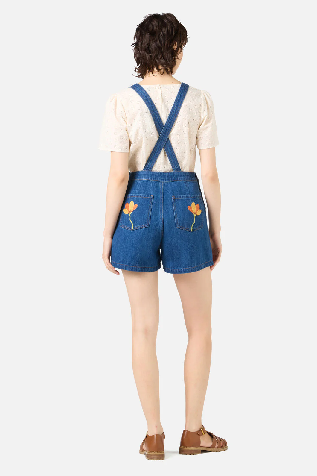 Lulu Embroidered Short Overall - Image 4