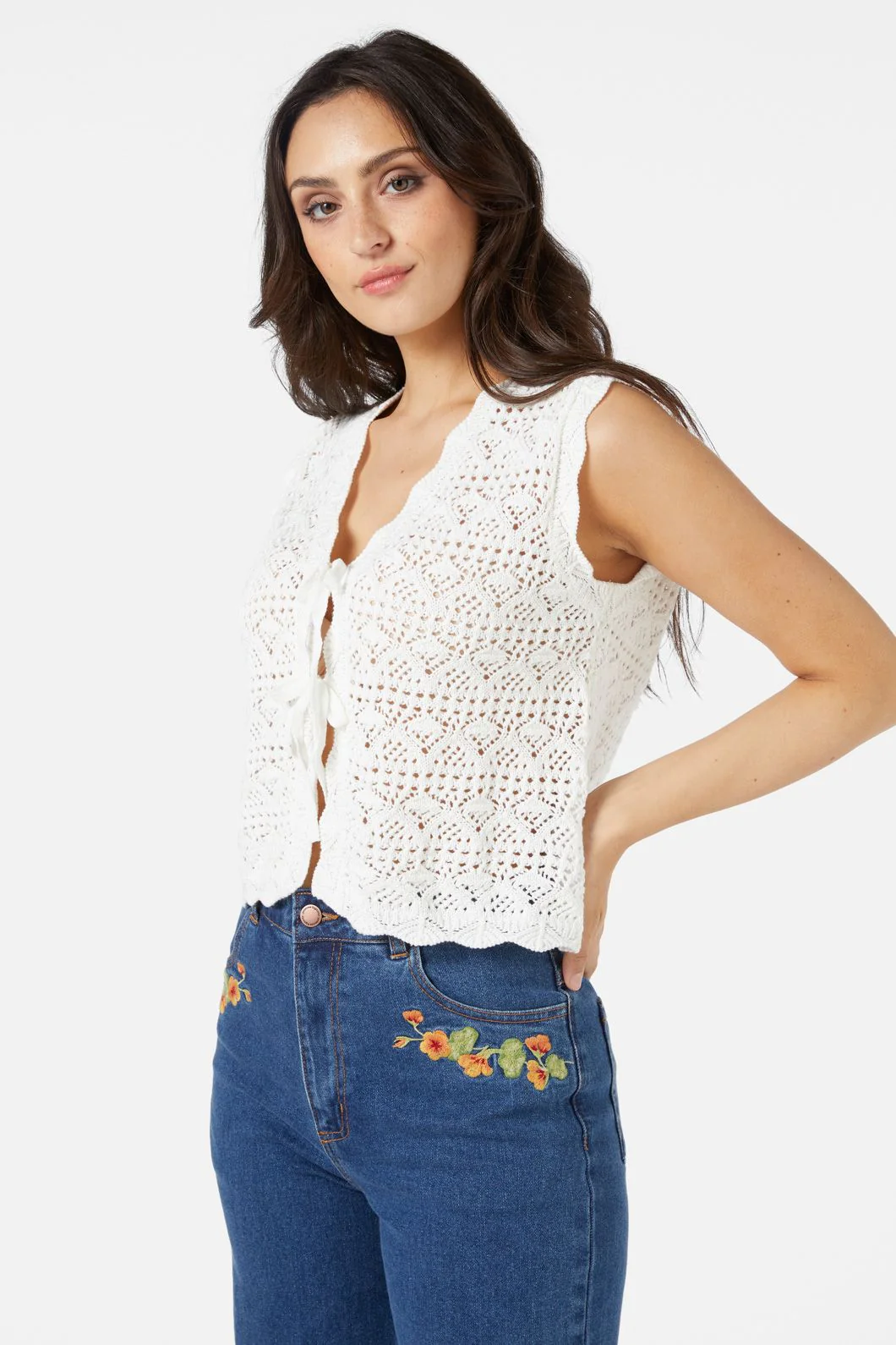 Margie Tie Front Top - Image 6