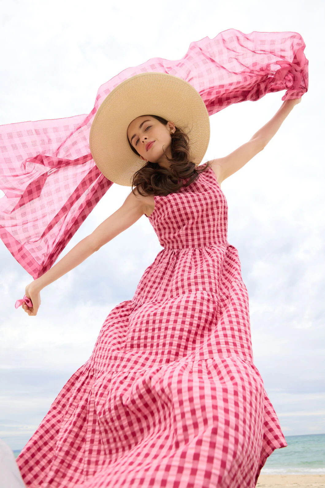 Margot Check Midi Dress