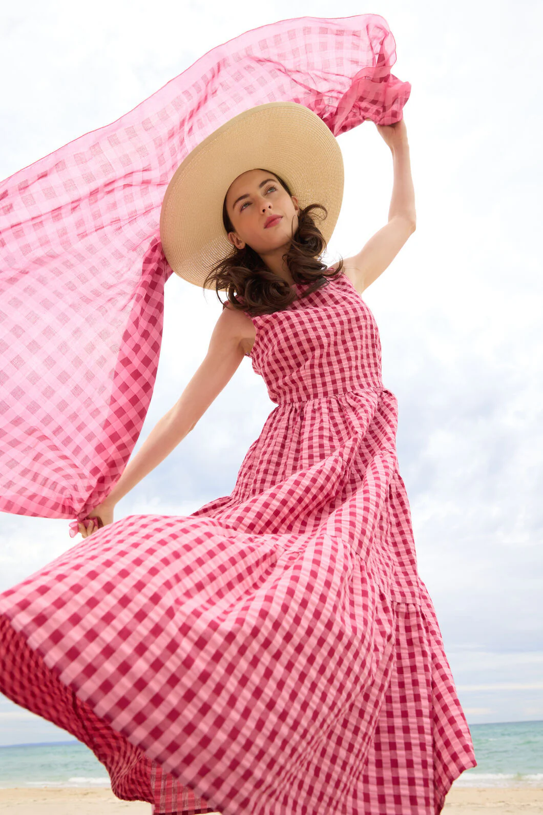 Margot Check Midi Dress - Image 7