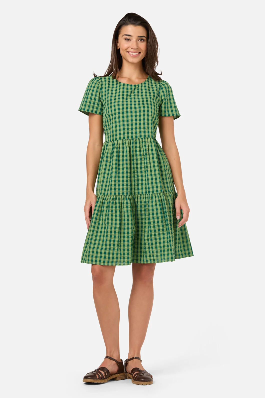 Margot Check Mini Smock Dress - Image 2