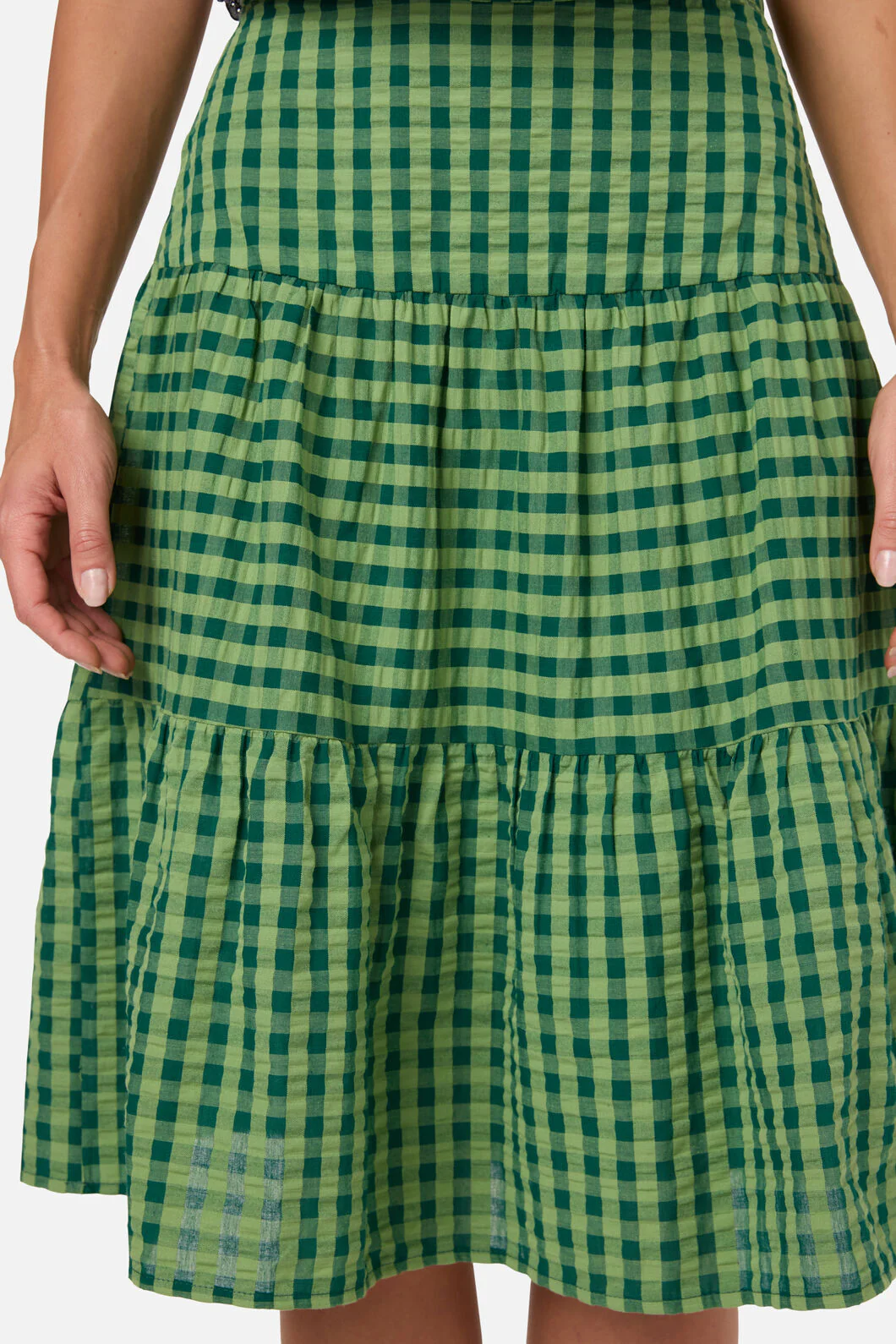 Margot Check Tiered Skirt - Image 5