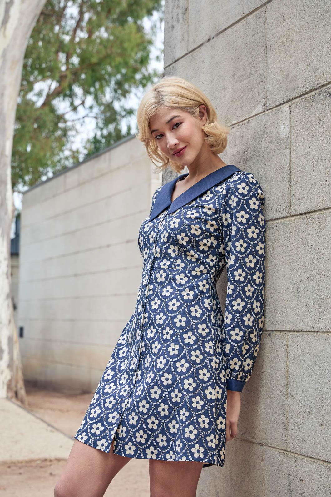Megan Cute Collar Mini Dress - Image 12