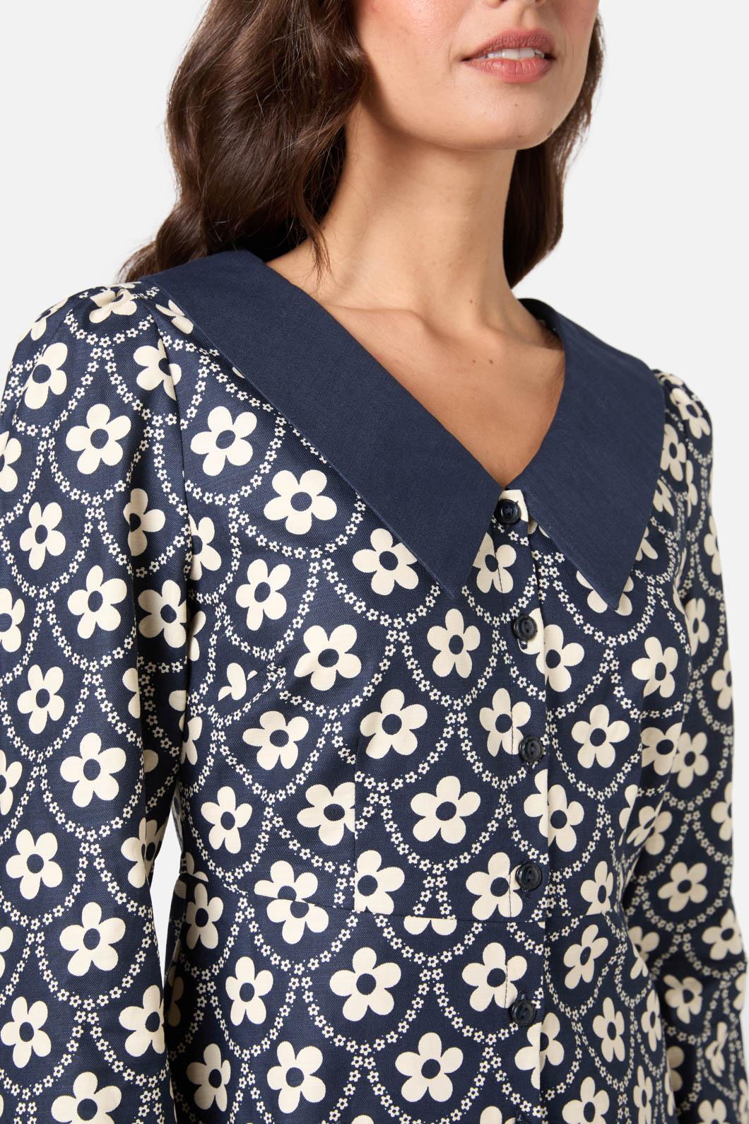 Megan Cute Collar Mini Dress - Image 13