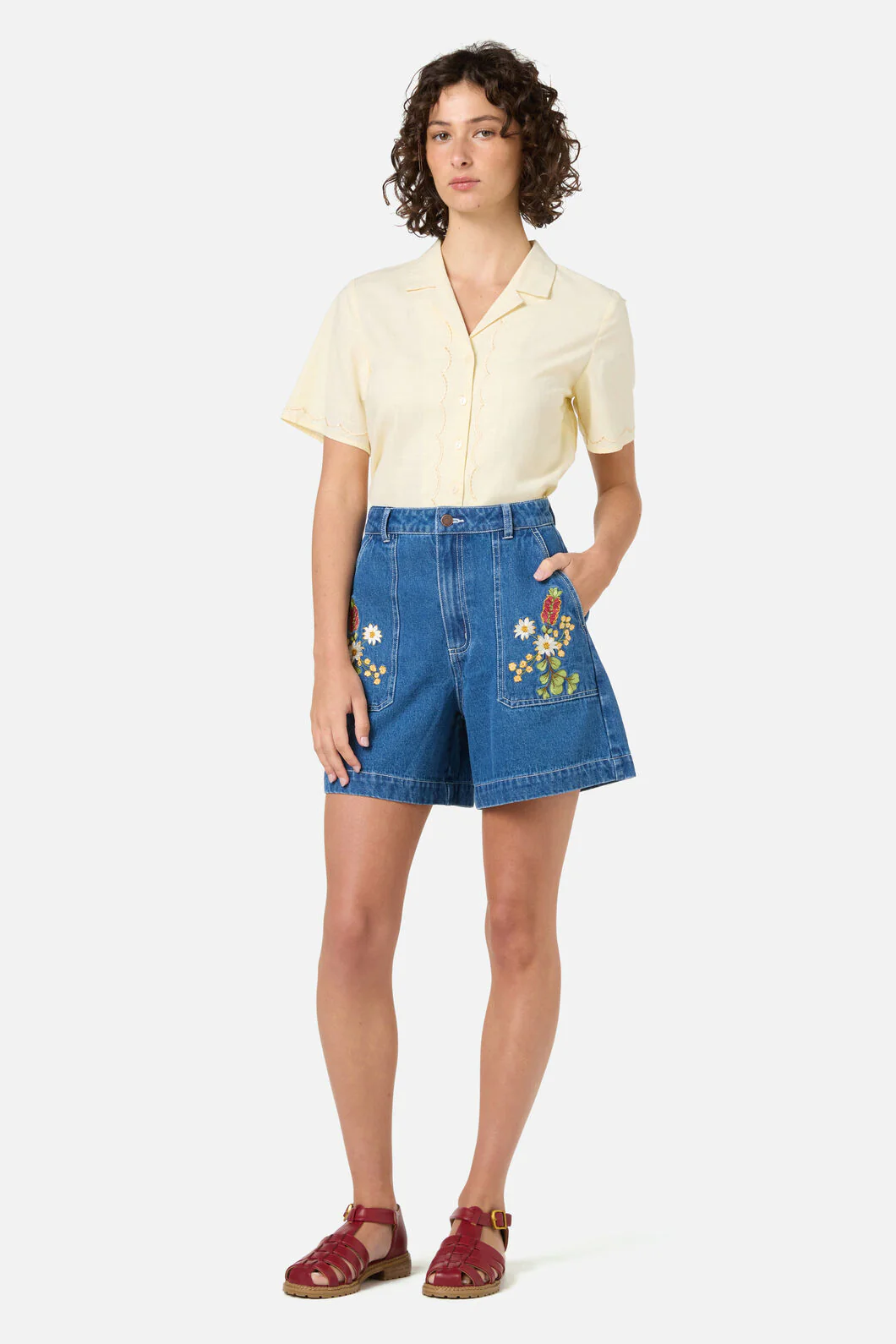 Native Flora Embroidered Short - Image 2