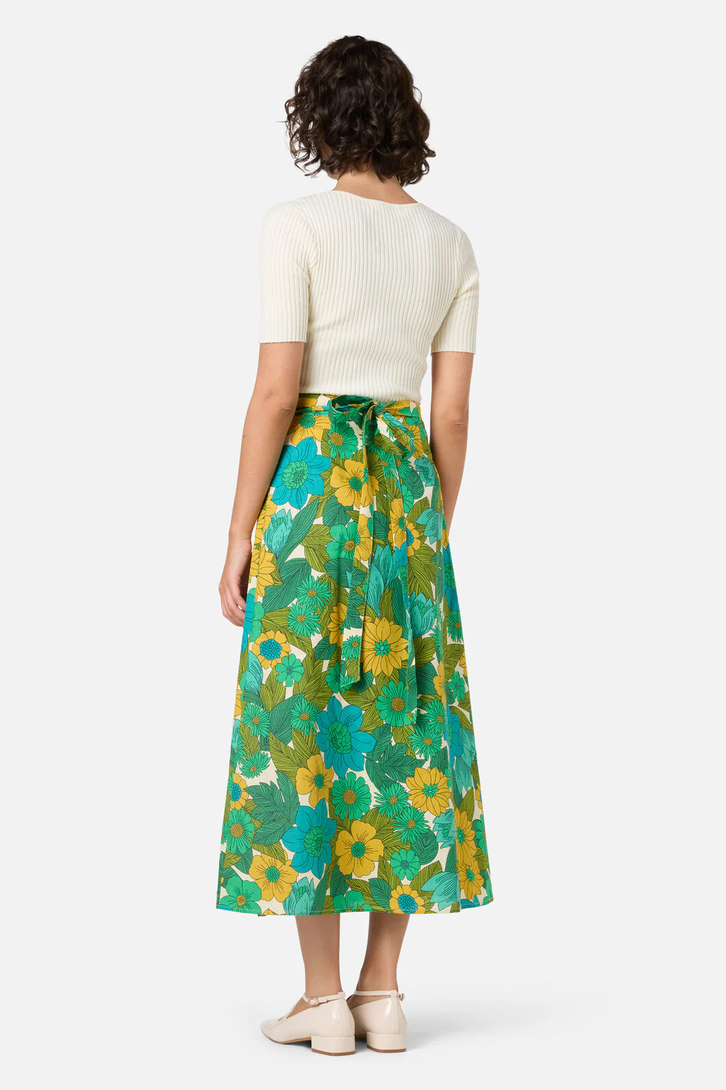 Nellie 70'S Floral Wrap Skirt - Image 4