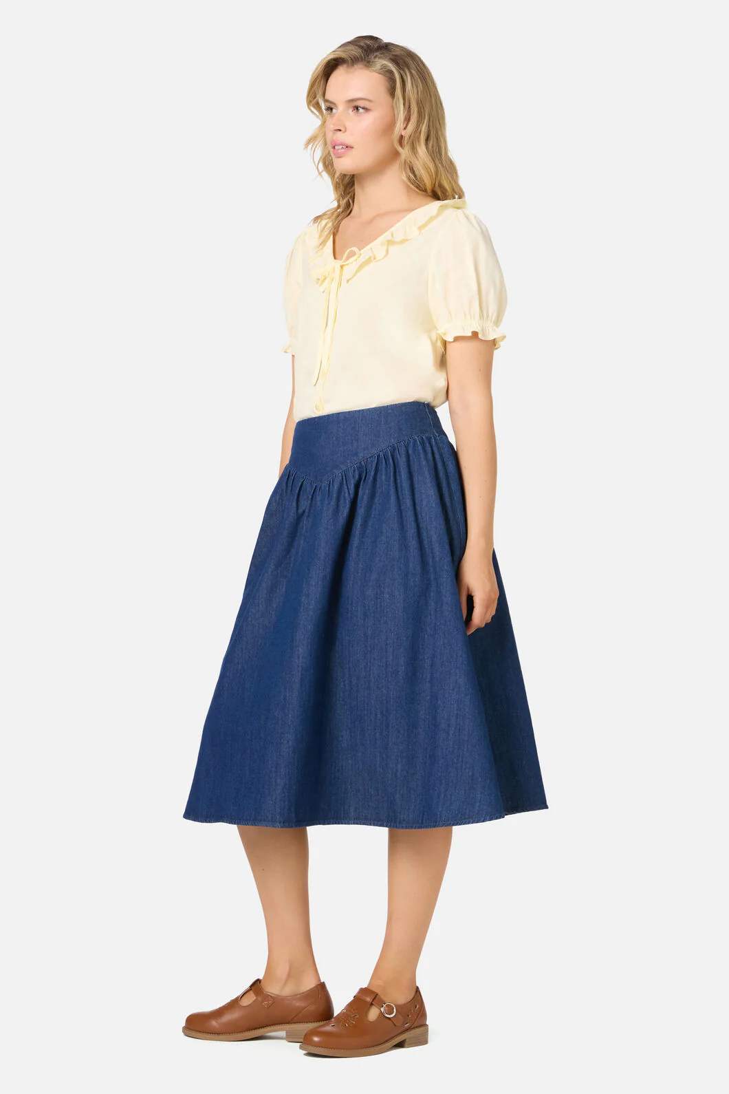Nellie Yoke Denim Skirt - Image 4