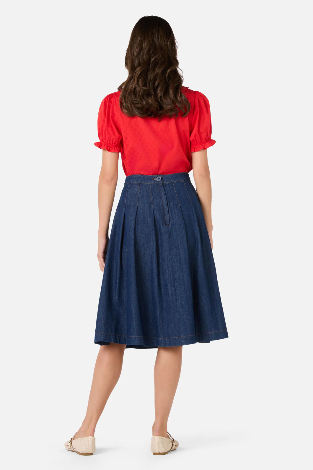 Oakley Pleat Midi Skirt - Image 4