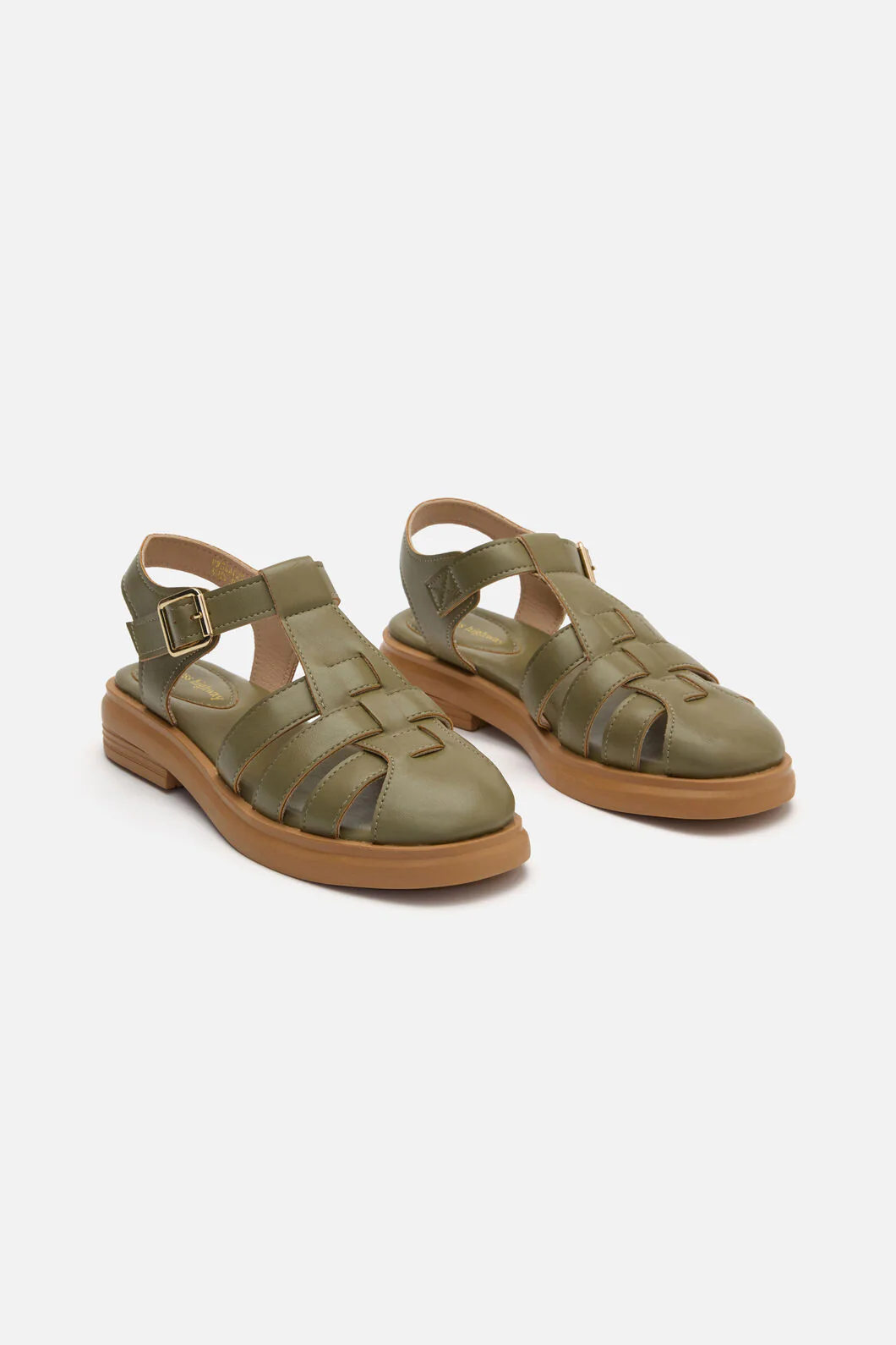 Olive Wide Strap Sandal