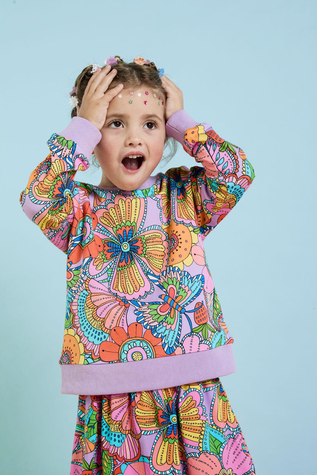Paisley Floral Kids Sweater - Image 3