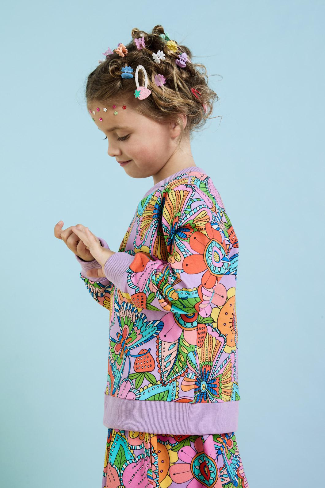 Paisley Floral Kids Sweater - Image 4