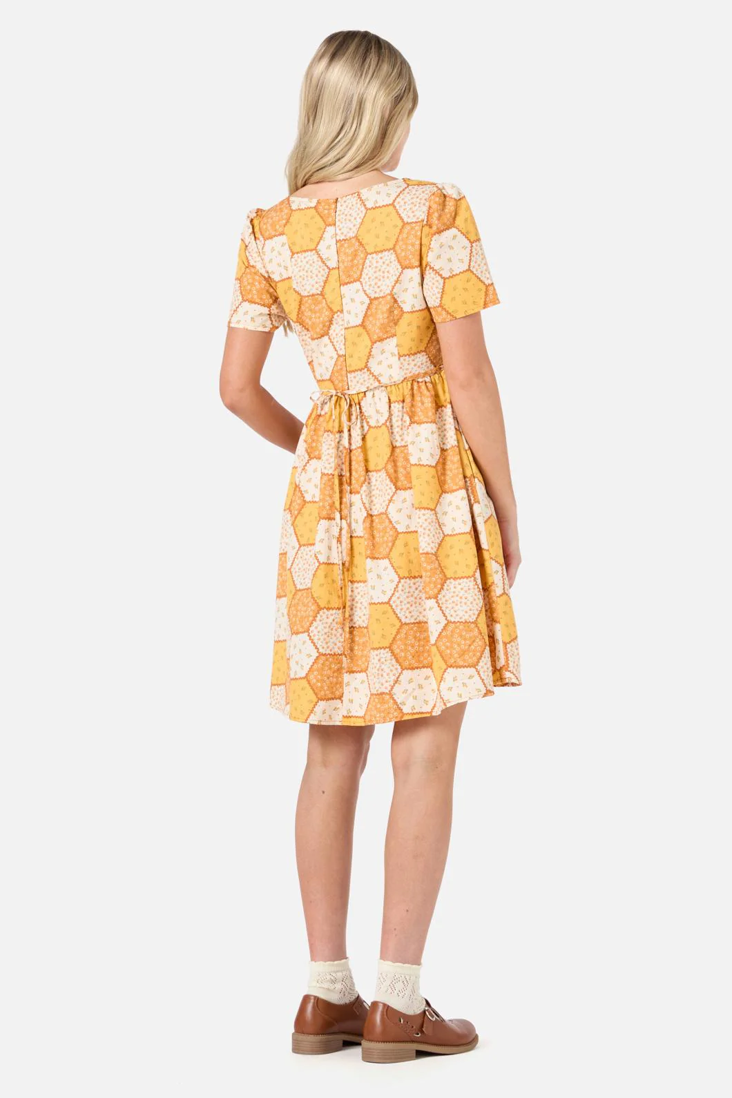 Patchwork Sleeved Mini Dress - Image 6