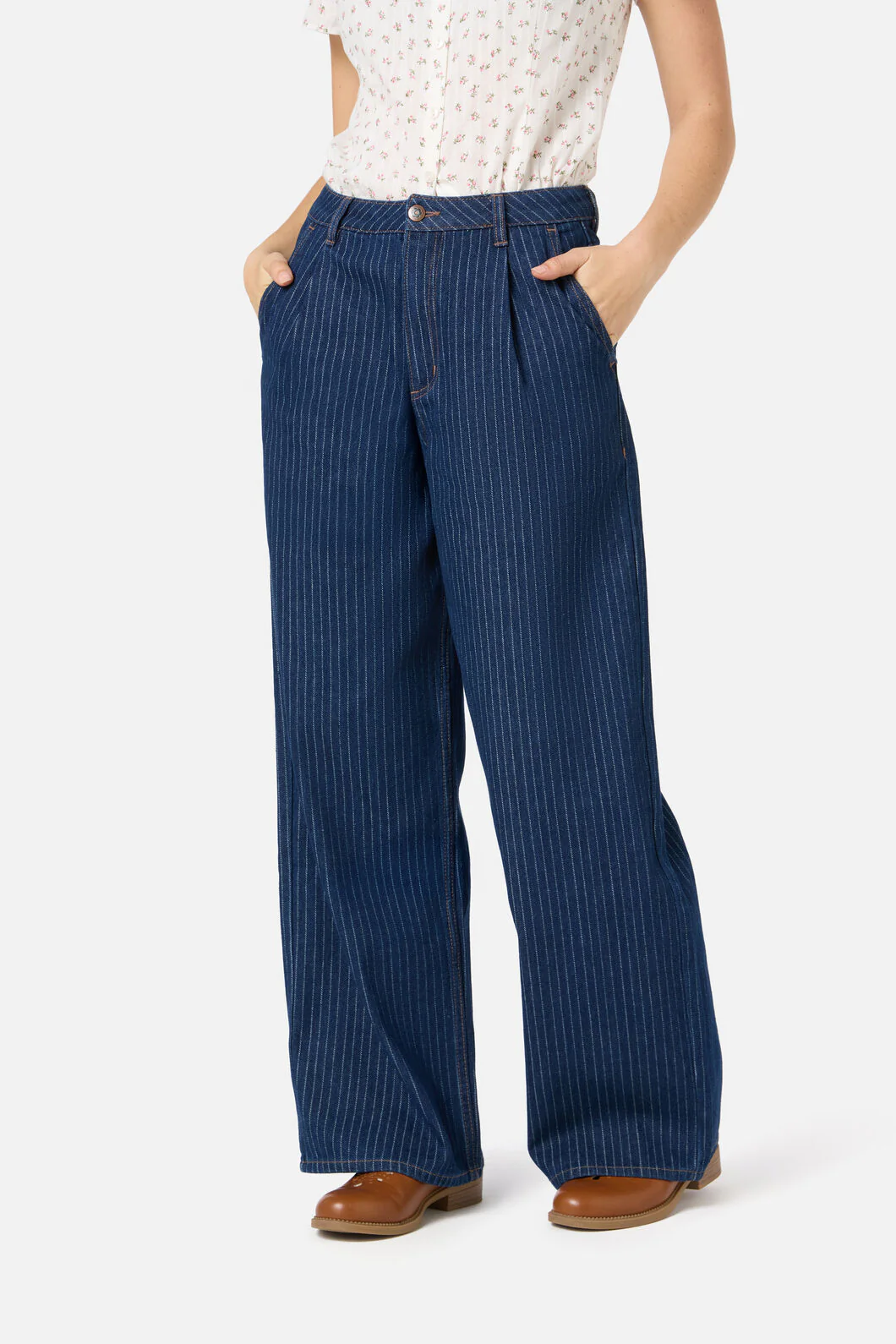 Pinstripe Relaxed Jean - Image 3