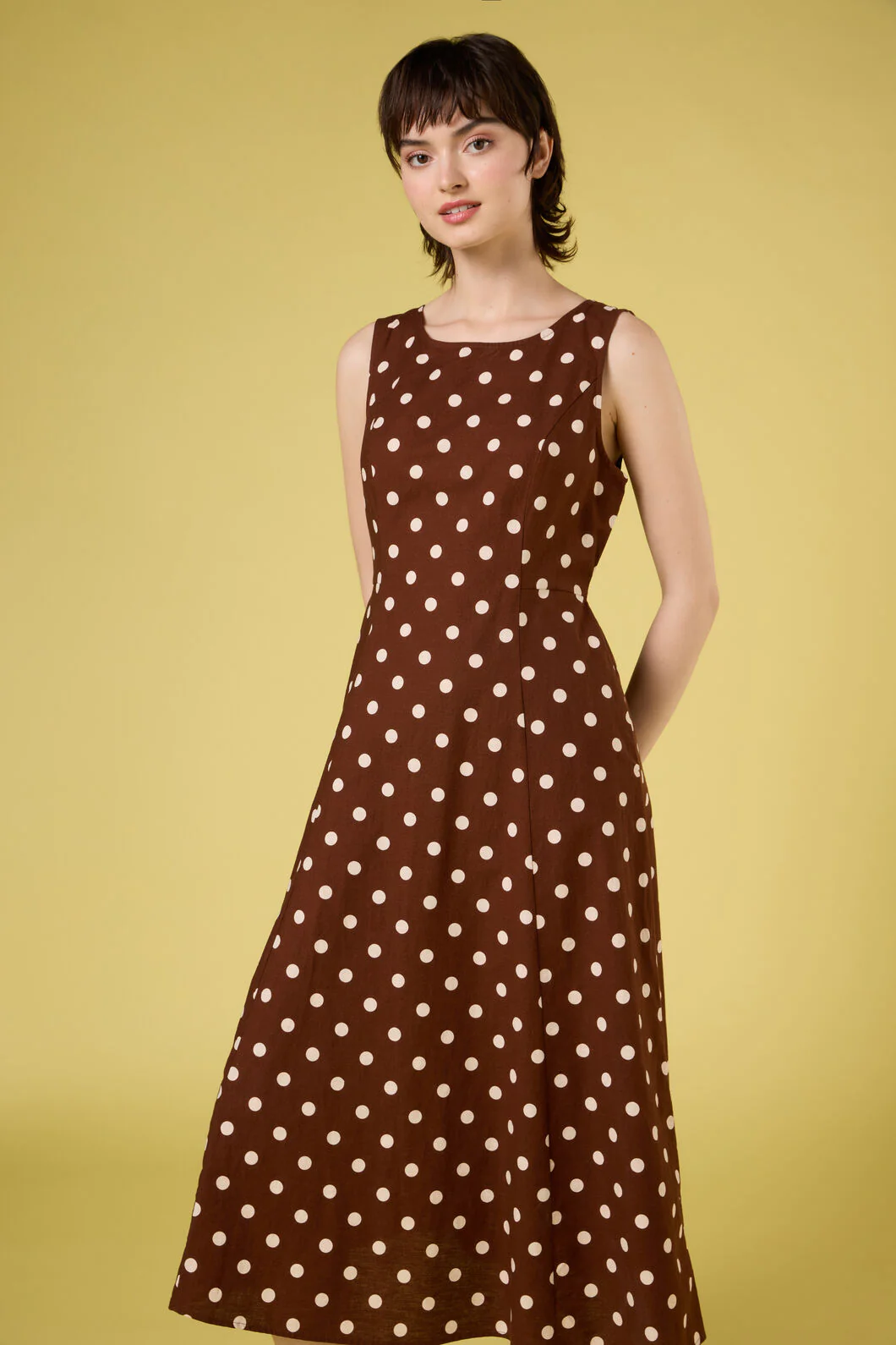 Polka Dot Midi Dress - Image 2