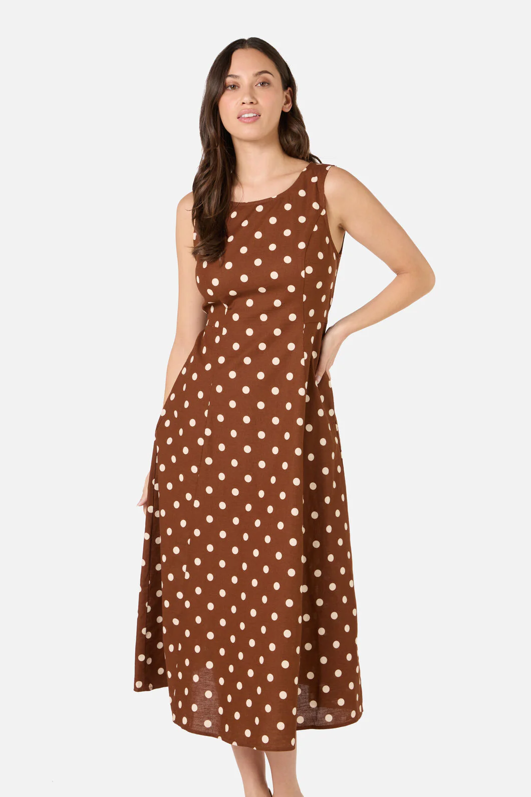 Polka Dot Midi Dress - Image 8