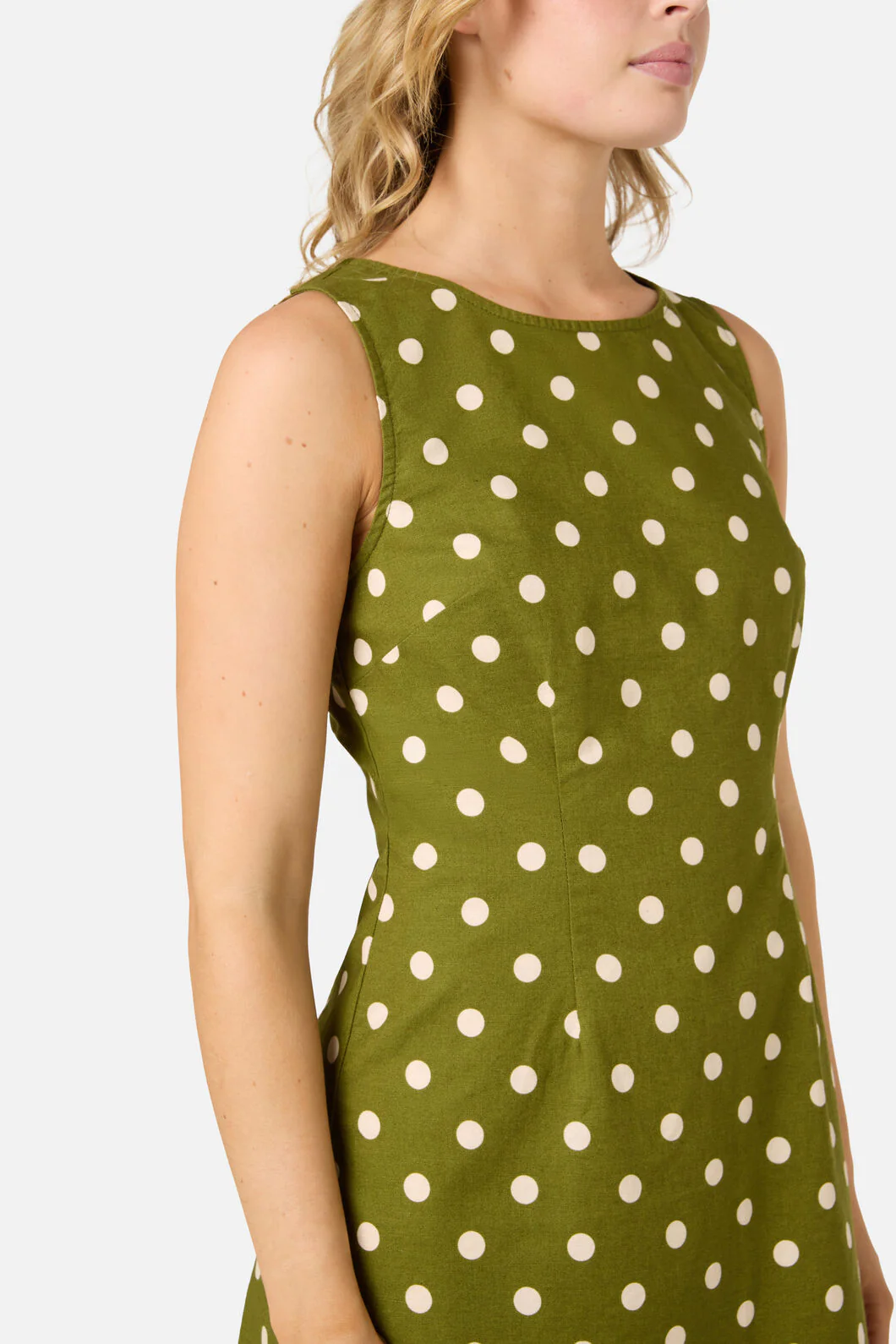 Polka Dot Shift Mini Dress - Image 11