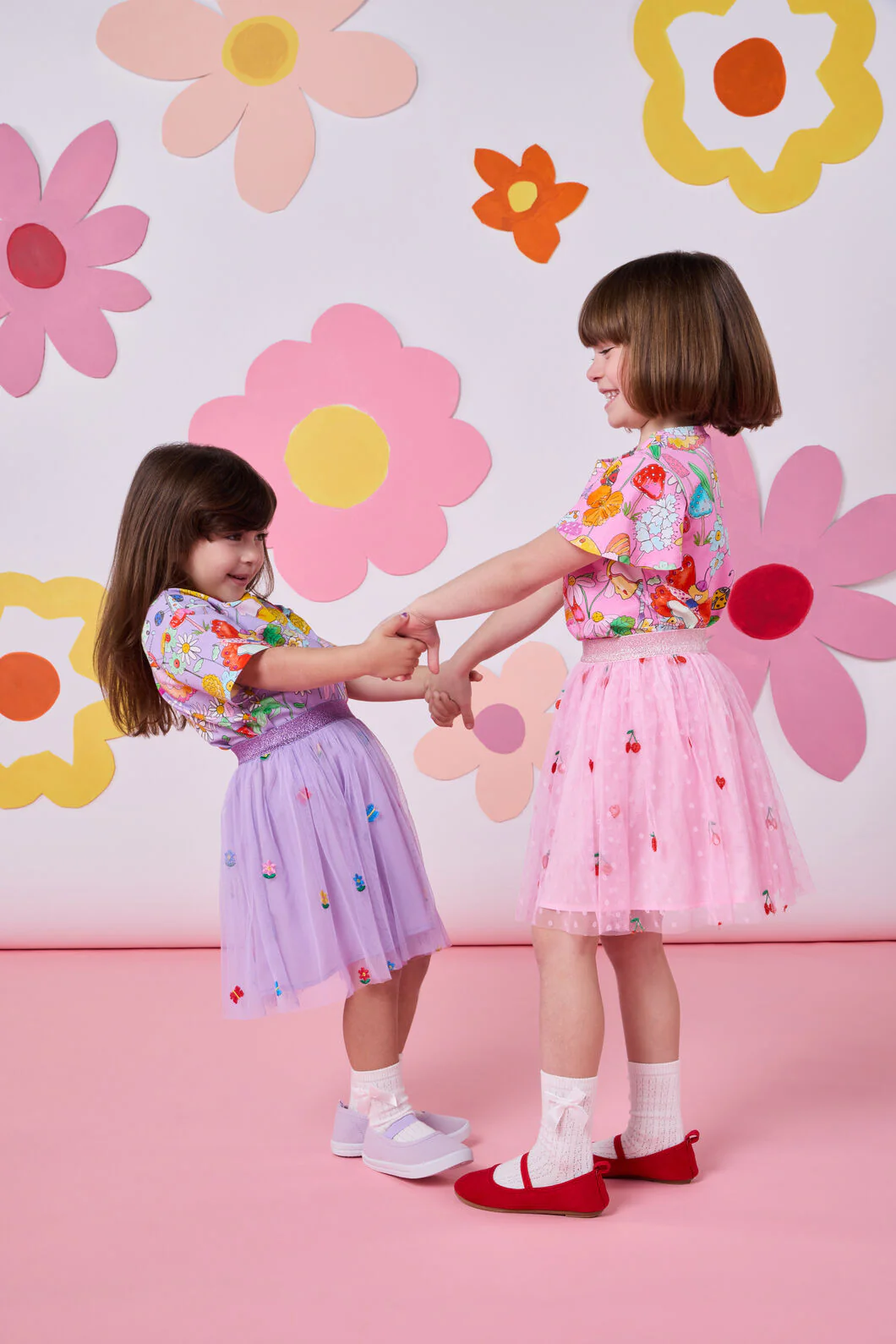 Pretty Emb Kids Mesh Skirt - Image 3