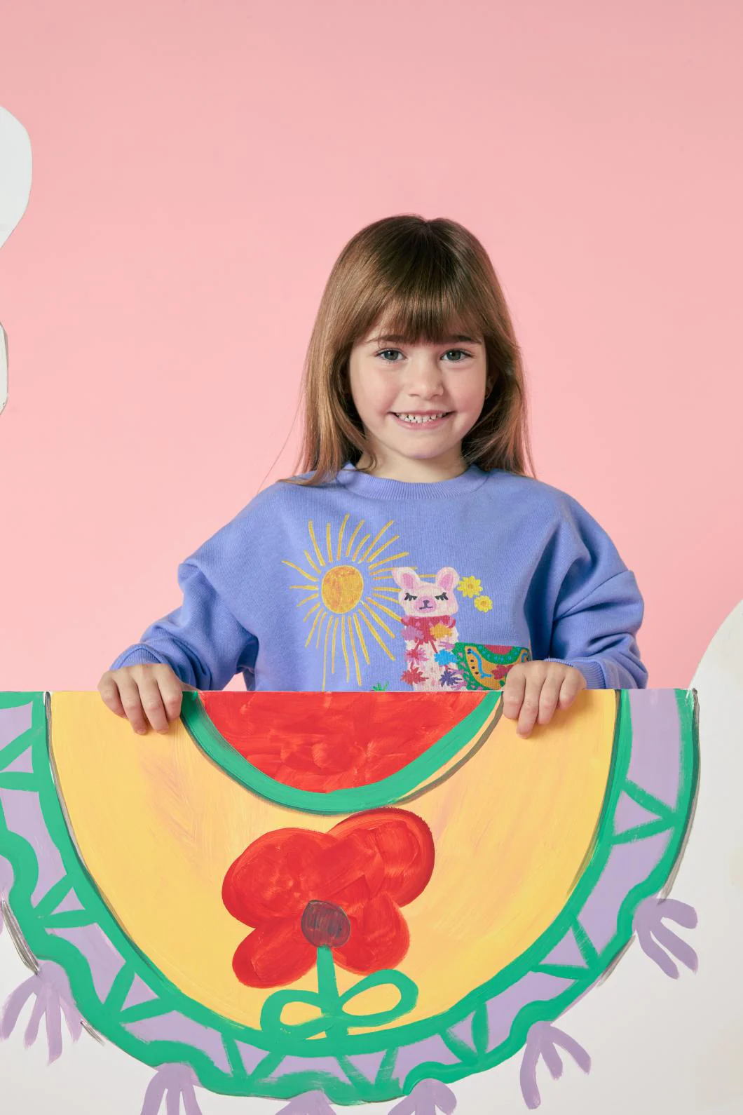 Pretty Llama Kids Sweater - Image 2