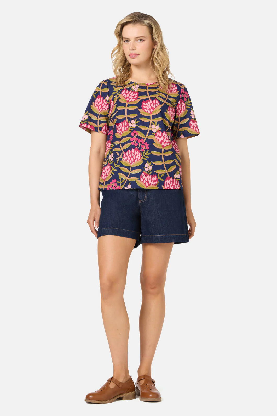 Protea Flower Short Sleeve Top - Image 2