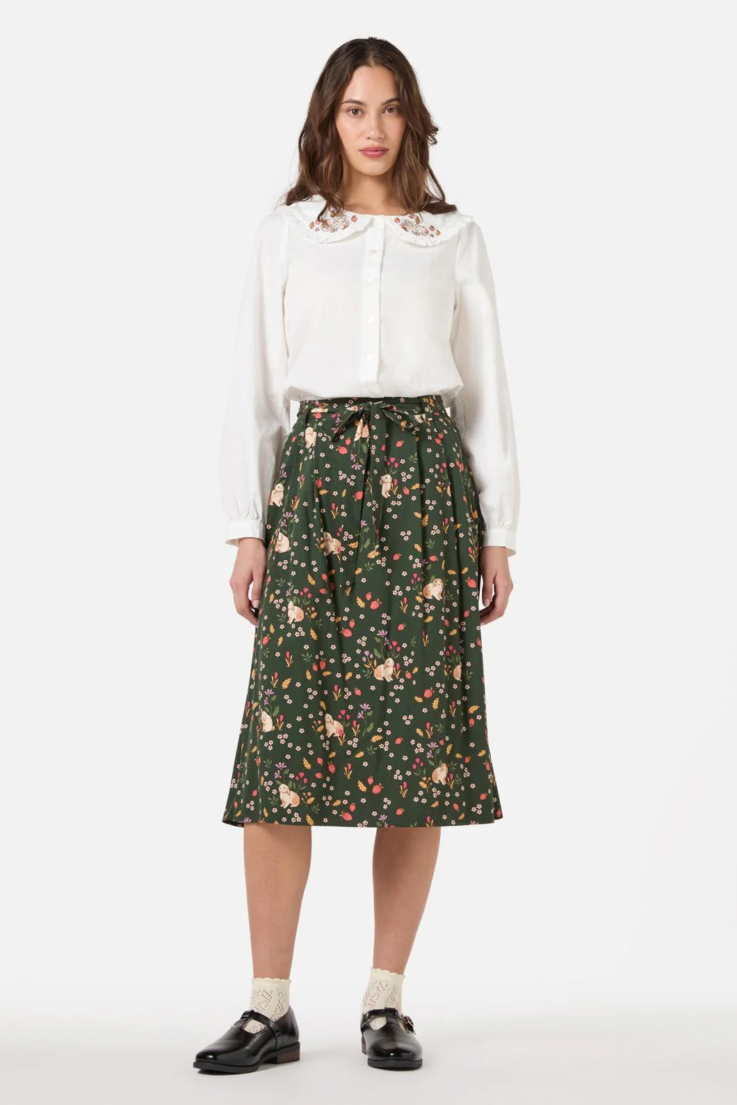 Rabbit Embroidered Blouse - Image 3