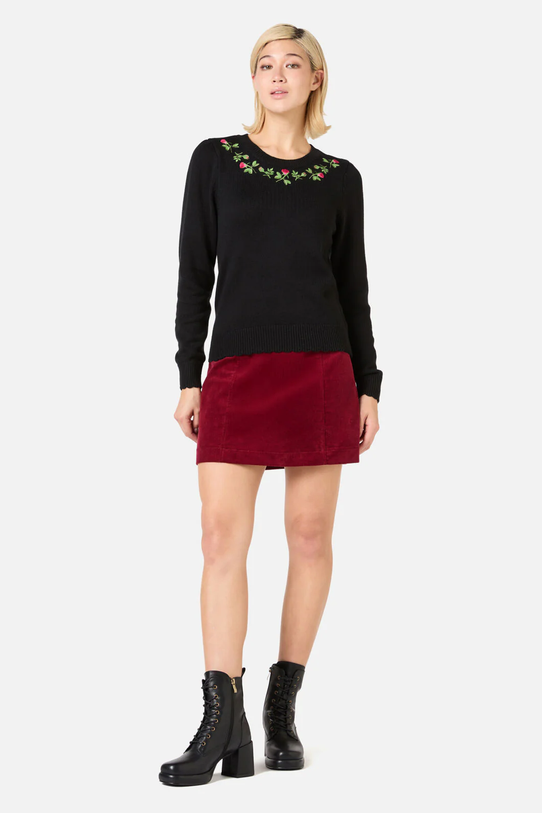 Rose Bud Embroidered Jumper - Image 2