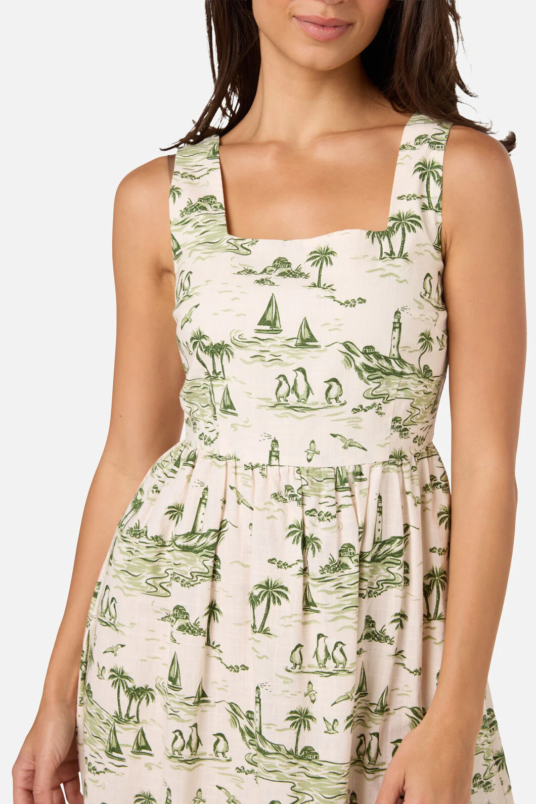 Seaside Toile Midi Dress - Image 10