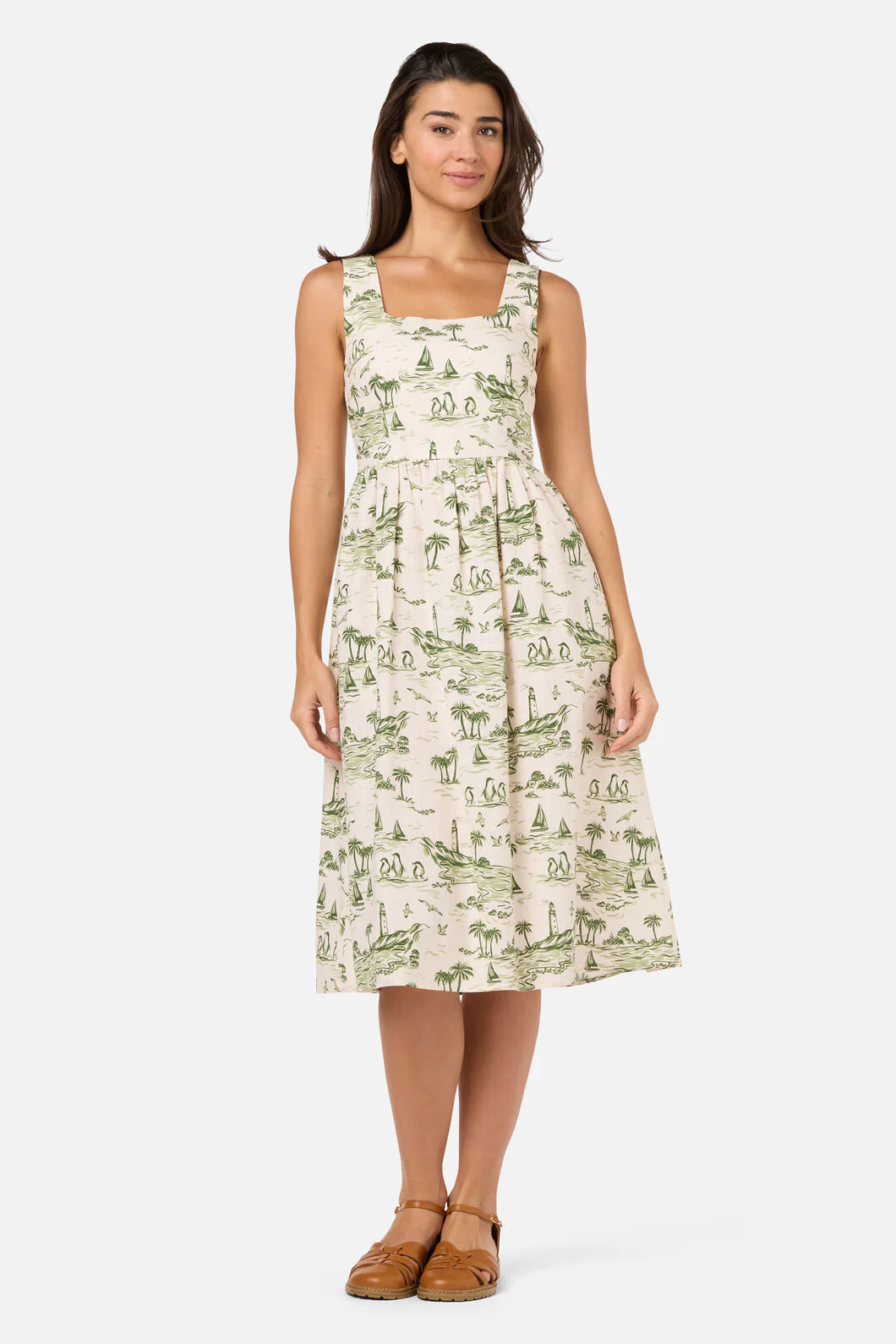Seaside Toile Midi Dress - Image 6