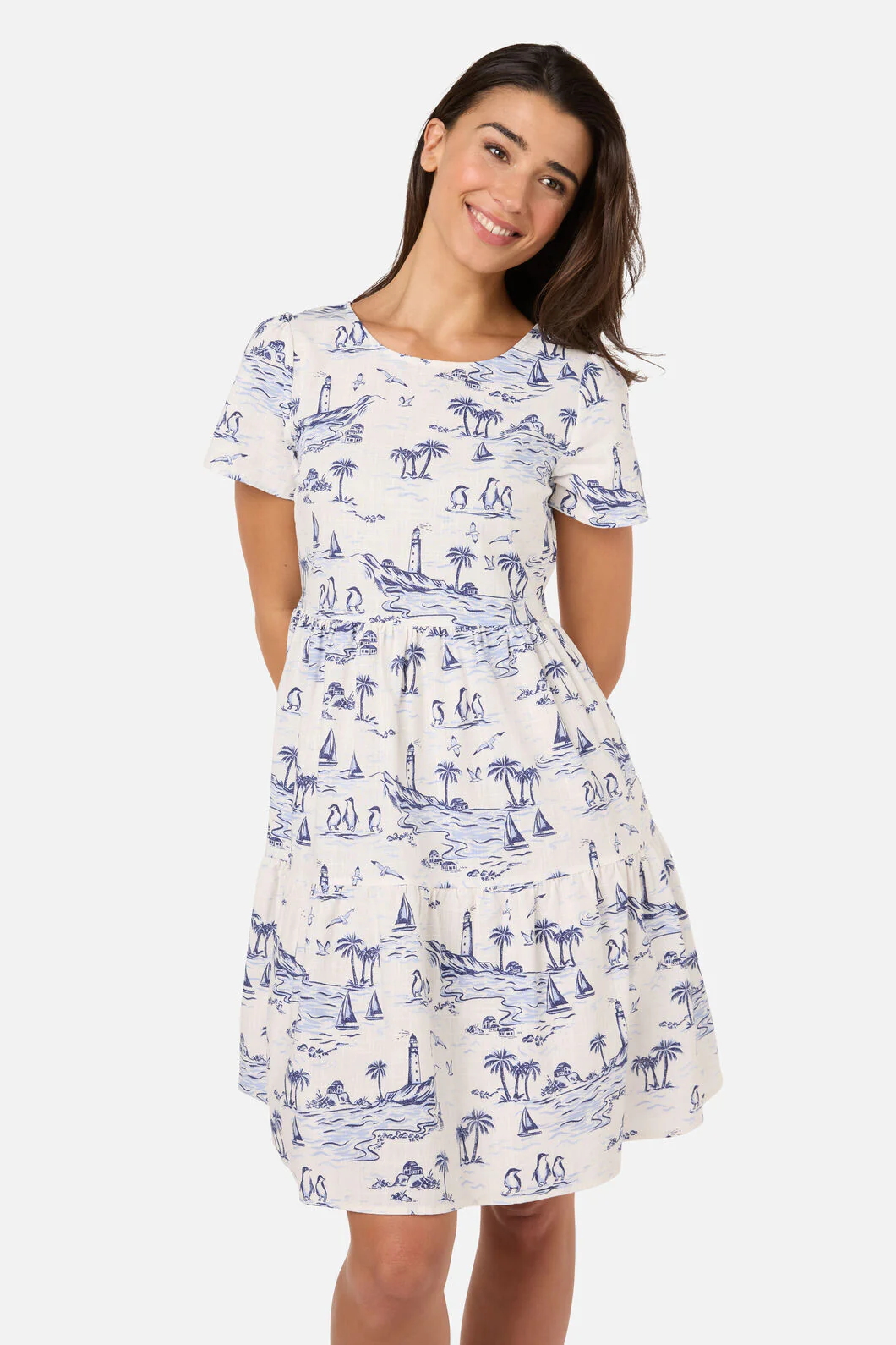 Seaside Toile Mini Dress - Image 2