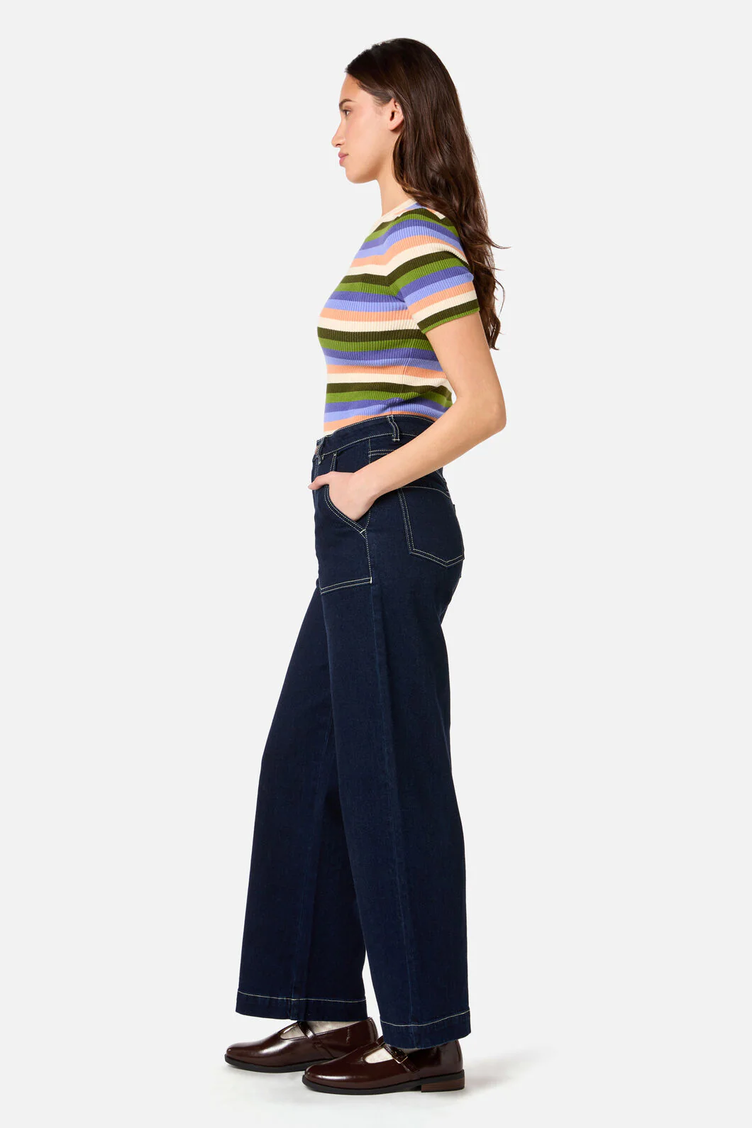 Skye Stripe Rib Knit Top - Image 10