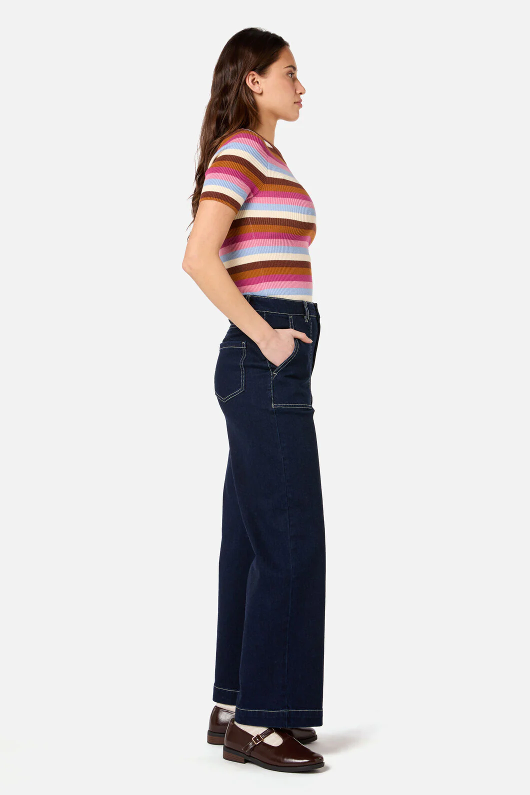 Skye Stripe Rib Knit Top - Image 4