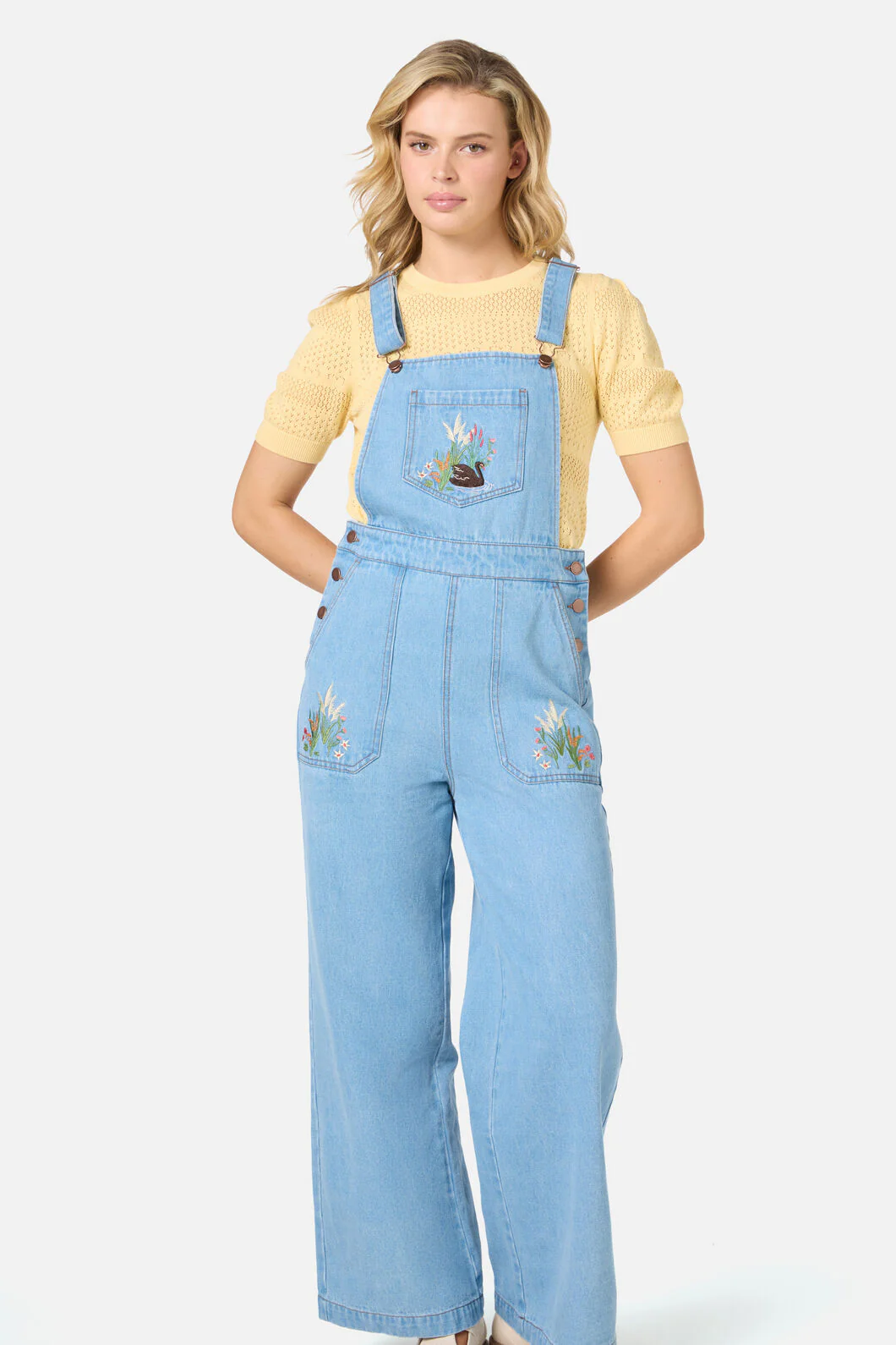 Swan Embroidered Overall - Image 2