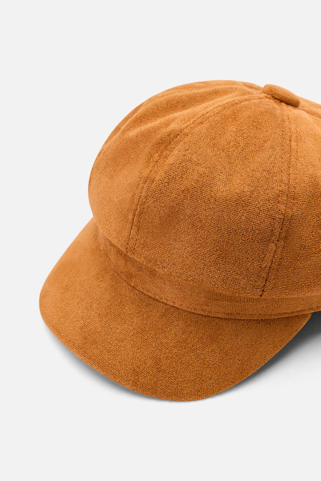 Tan Faux Suede Baker Boy - Image 4