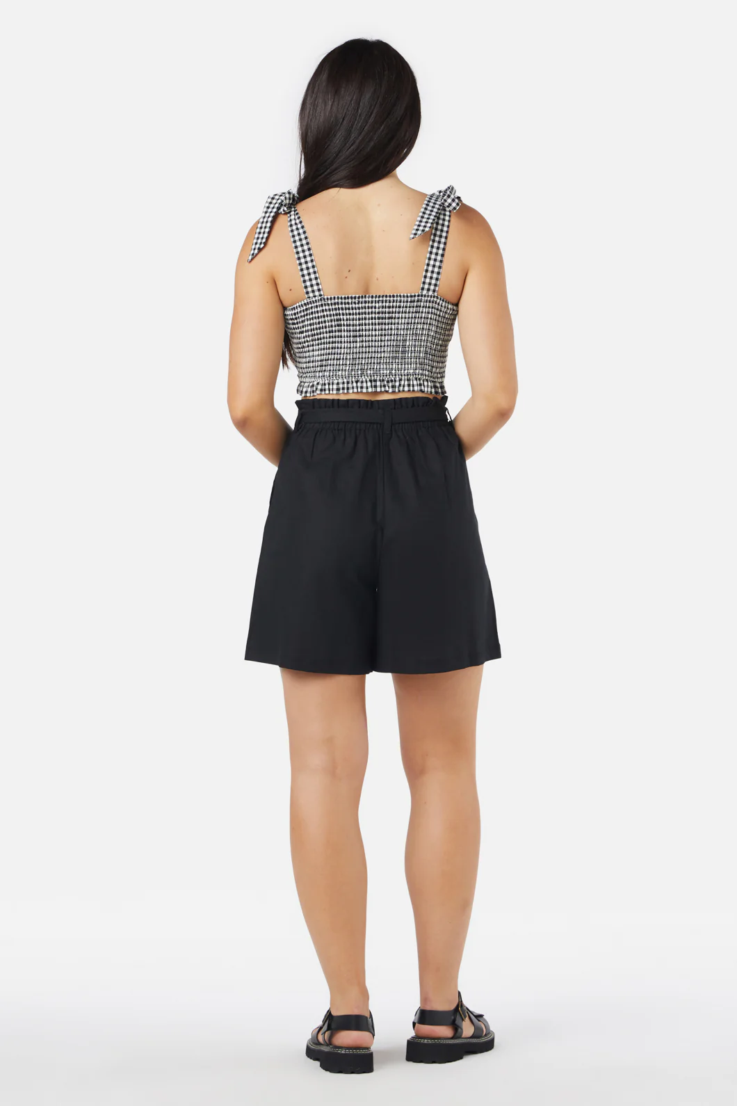 Tessa Check Shirred Top - Image 14