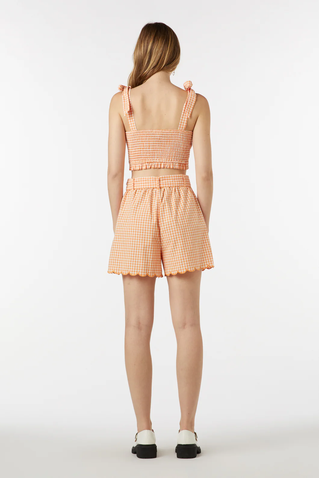 Tessa Check Shirred Top - Image 4