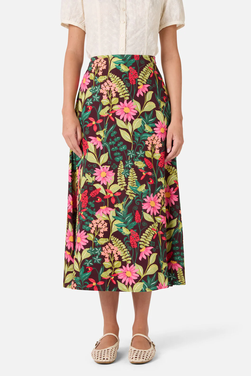 Tiana Tree Frog Midi Skirt - Image 2