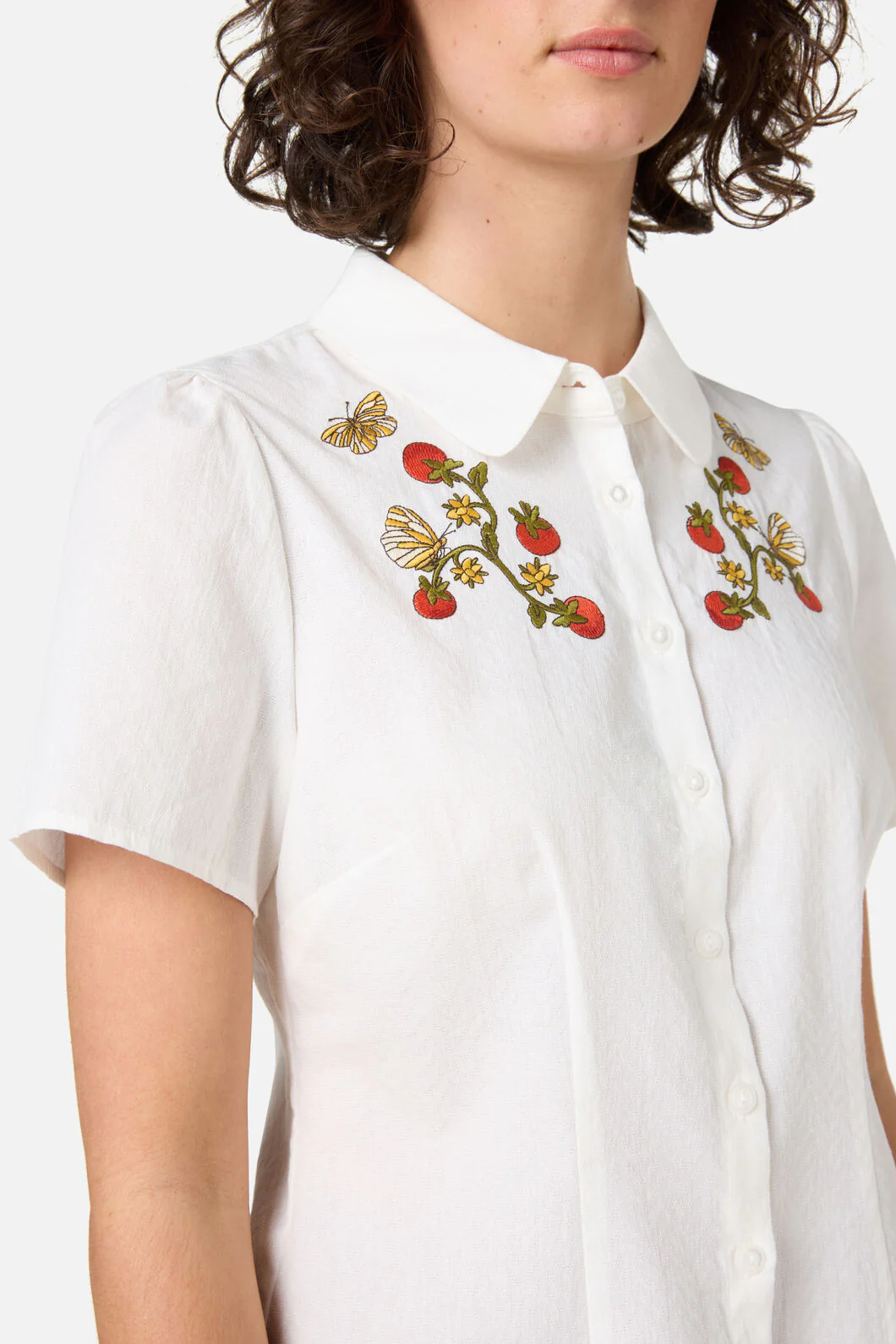 Tomatoes Embroidered Blouse - Image 5