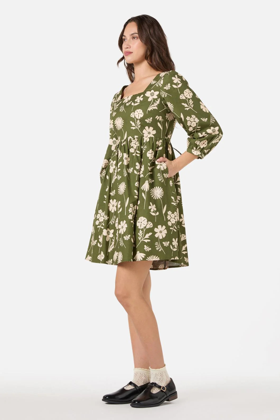 Variety Fleur 3/4 Sleeve Dress - Image 3