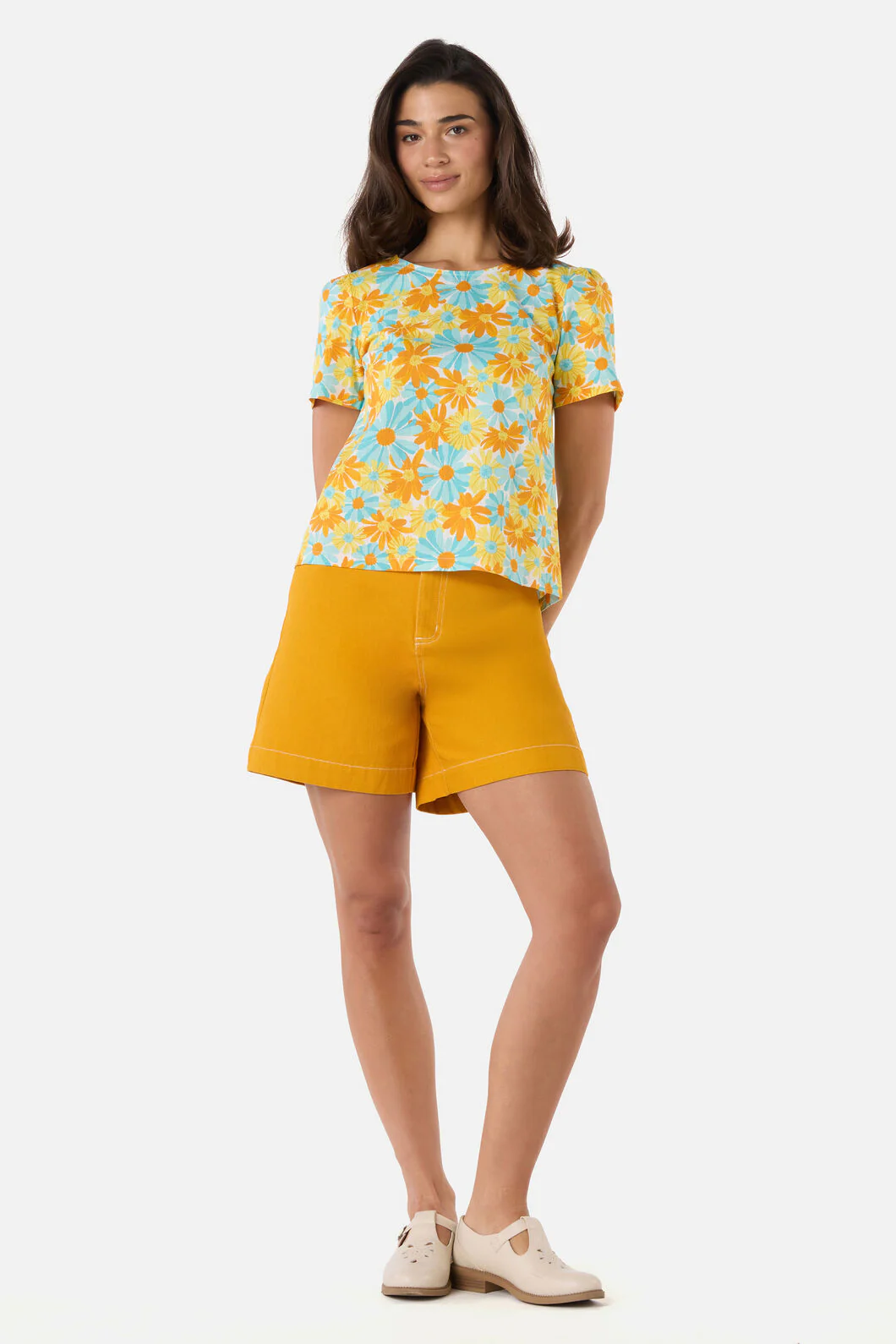Vintage Daisy Short Sleeve Top - Image 2