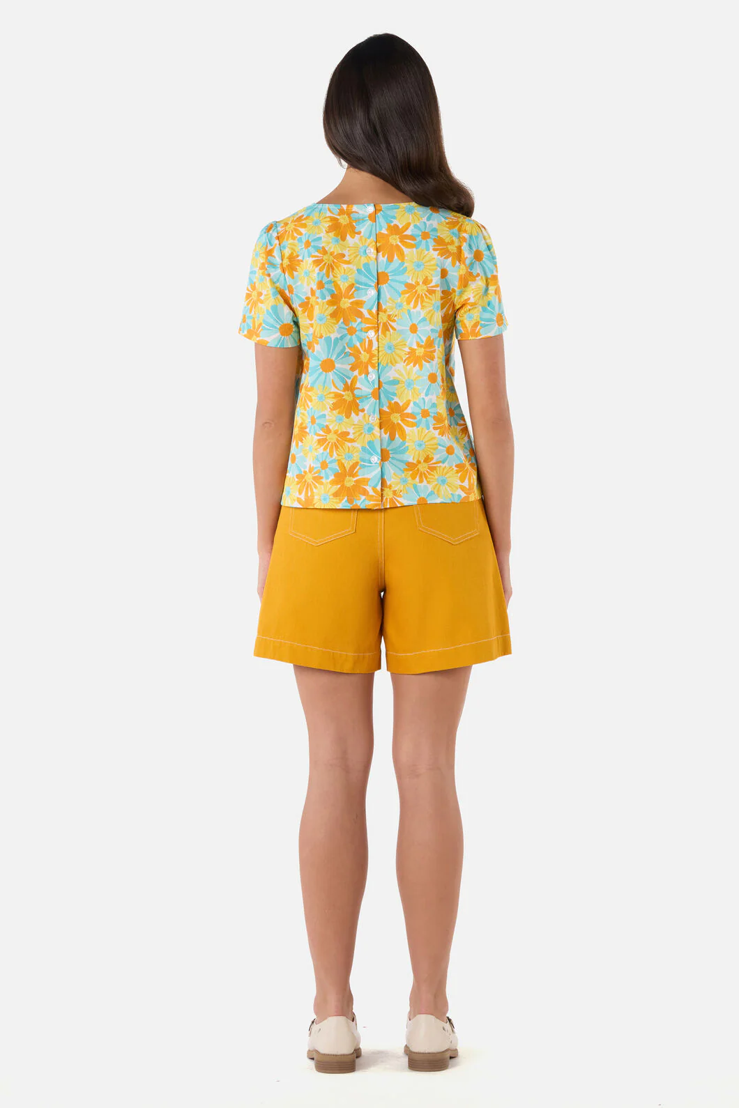 Vintage Daisy Short Sleeve Top - Image 4