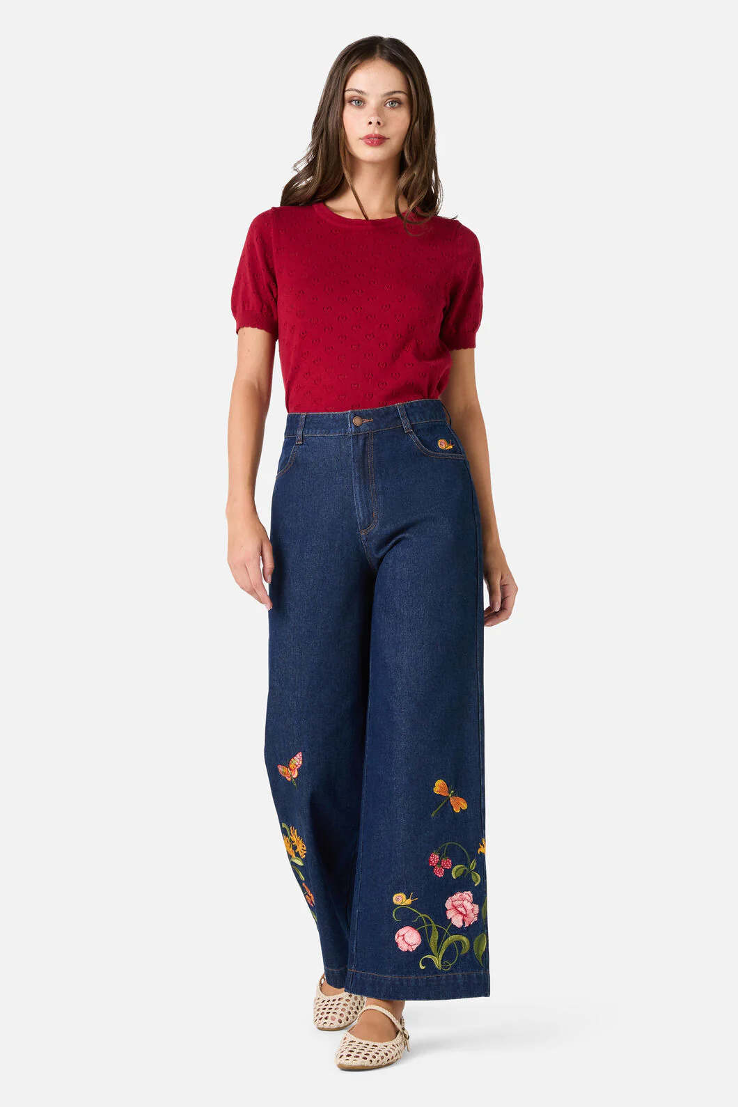 Whimsical Emb Jean