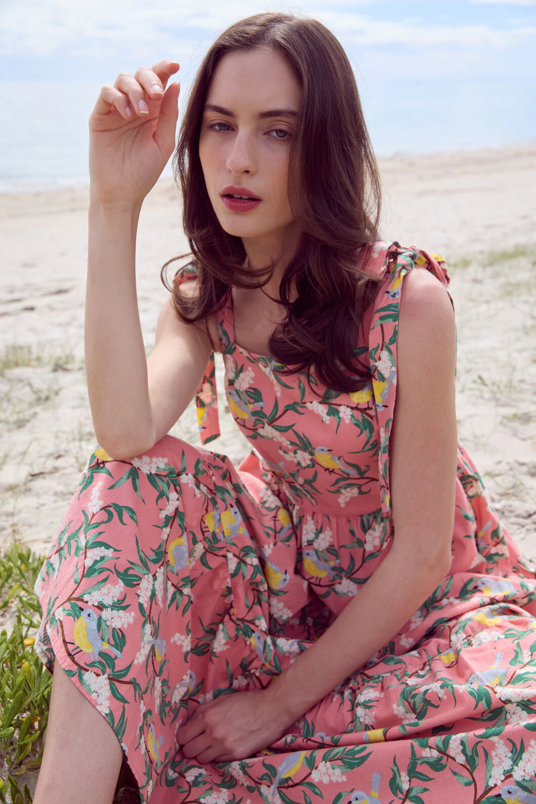 Yellow Robin Tiered Midi Dress - Image 5