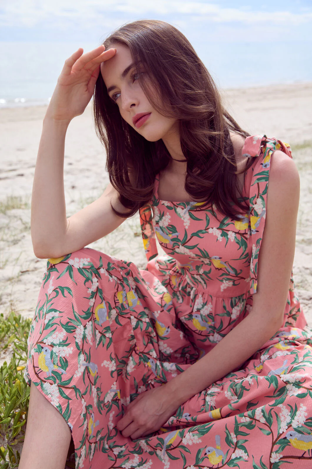 Yellow Robin Tiered Midi Dress - Image 7