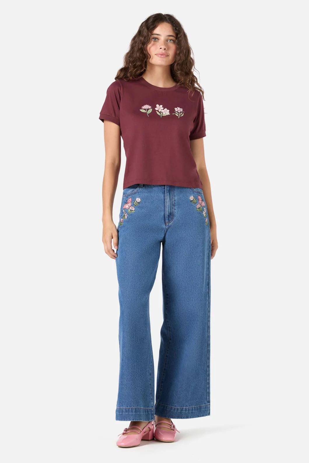 Yvette Butterfly Flower Tee